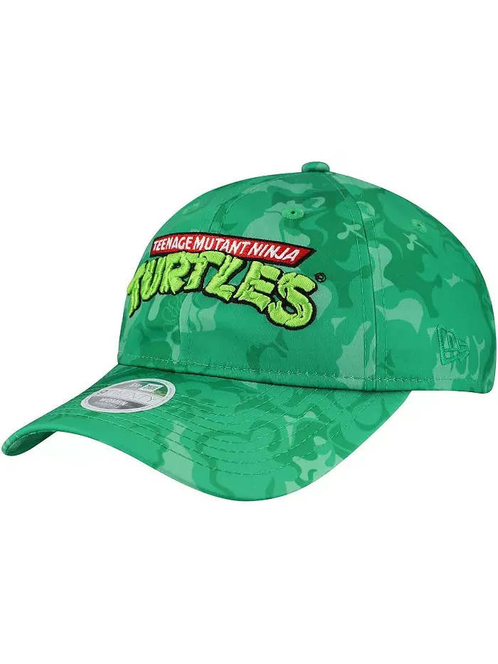 Женская зеленая регулируемая шапка Teenage Mutant Ninja Turtles New Era