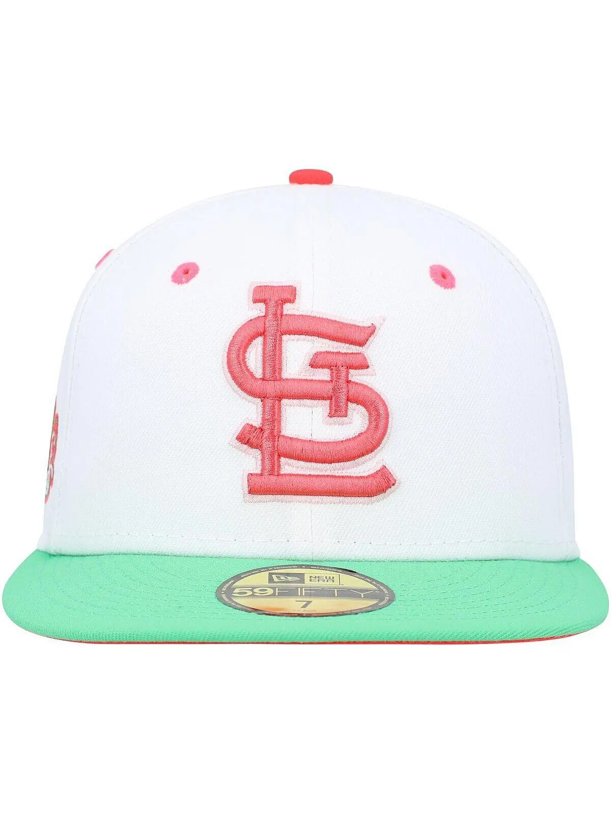 Мужская бело-зеленая шляпа St. Louis Cardinals World Series 2011 Watermelon Lolli 59Fifty. New Era — изображение 2 из 2