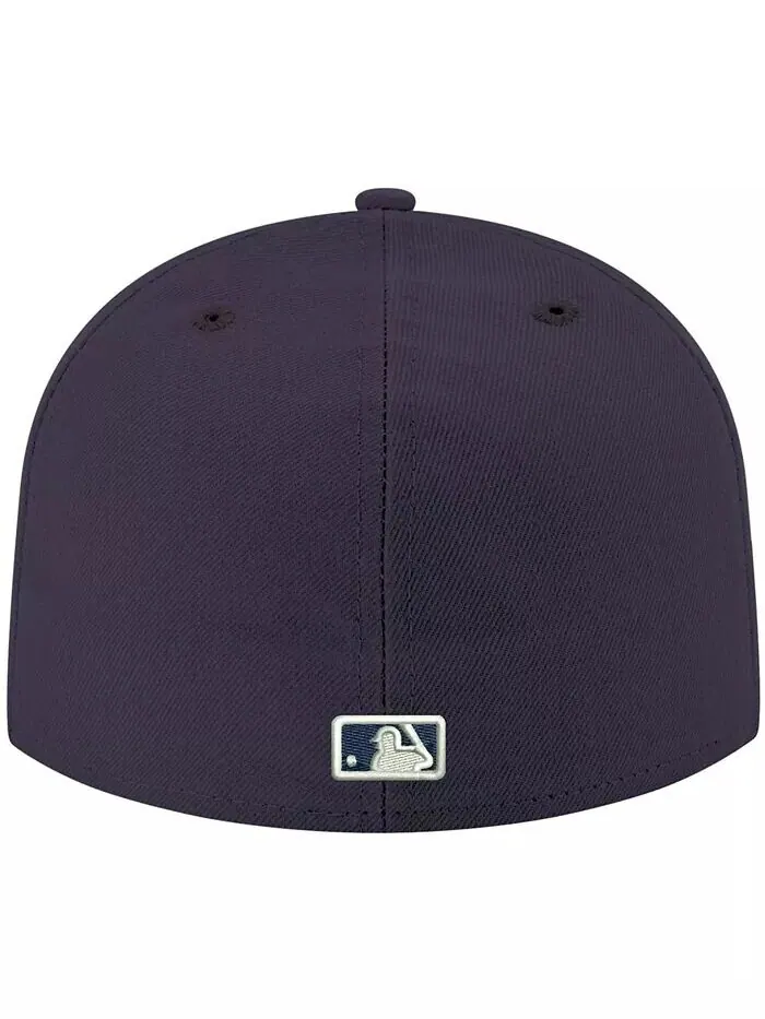 Мужская темно-синяя кепка с логотипом Chicago Cubs белая 59FIFTY New Era — изображение 4 из 4