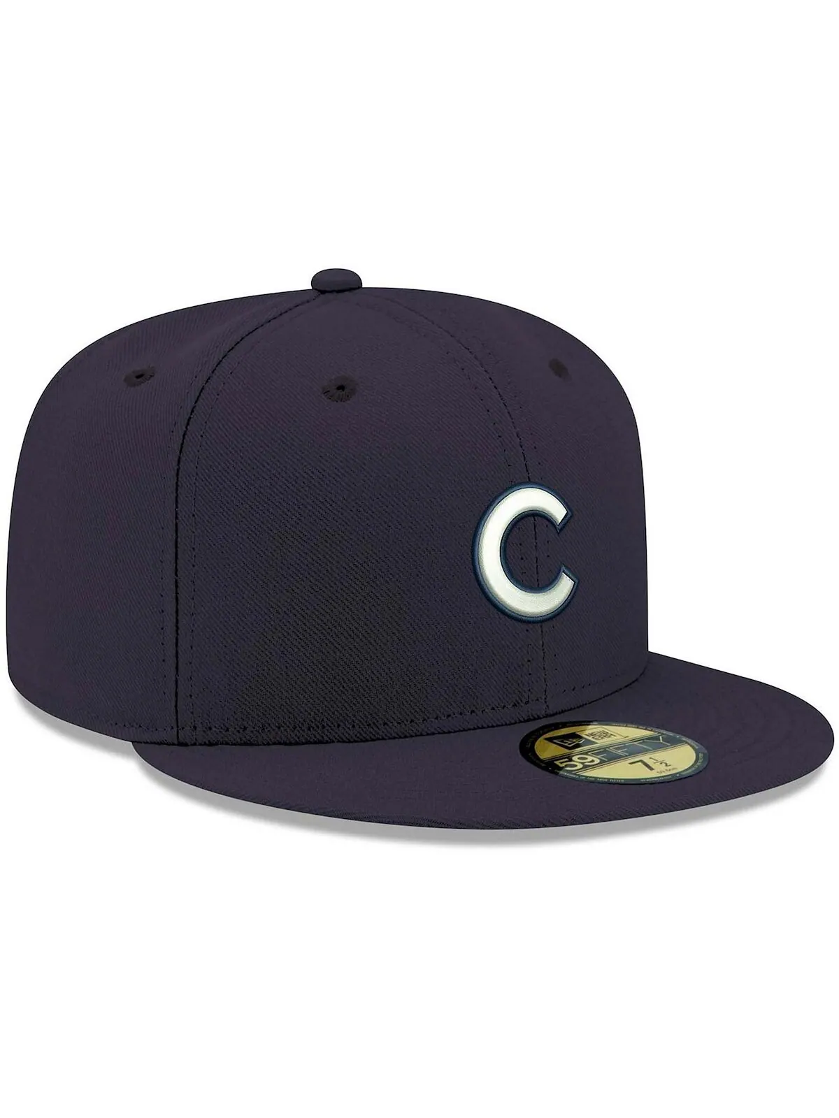 Мужская темно-синяя кепка с логотипом Chicago Cubs белая 59FIFTY New Era — изображение 3 из 4, темно-синий