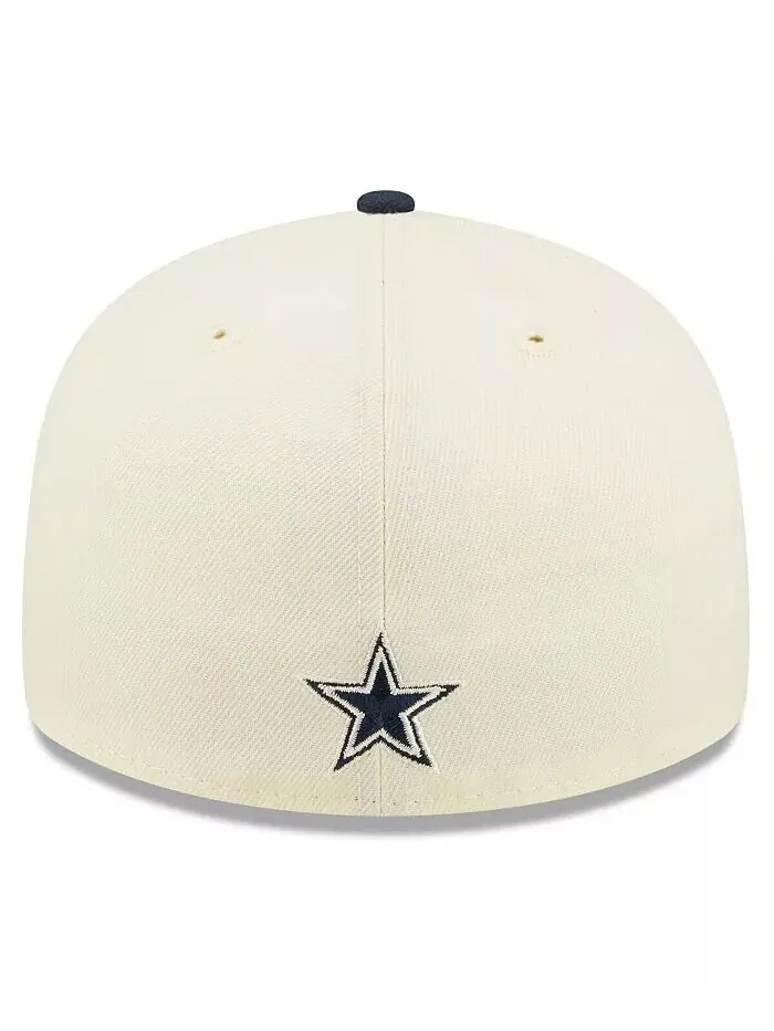 Мужская кремовая, темно-синяя шляпа Dallas Cowboys 2022 Sideline Low Profile 59FIFTY New Era — изображение 4 из 4