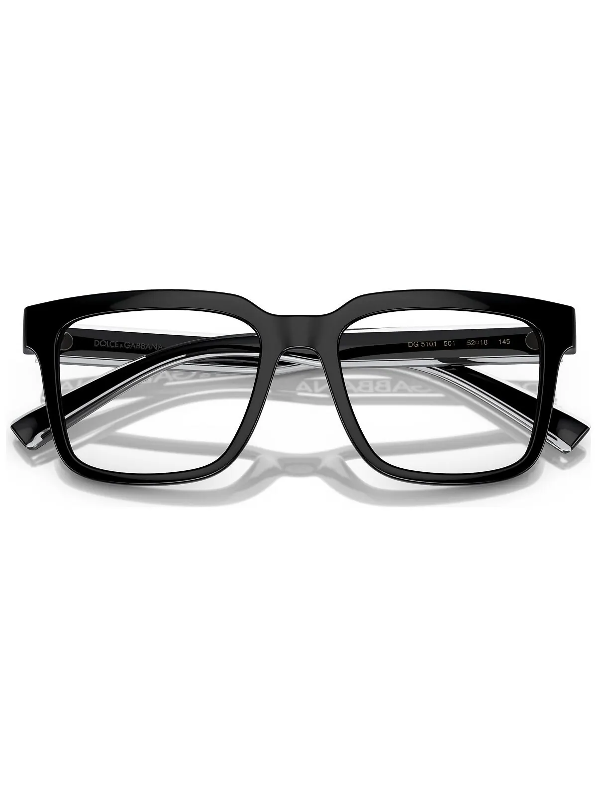 Мужские квадратные очки, DG5101 52 Dolce&Gabbana — изображение 5 из 6, черный