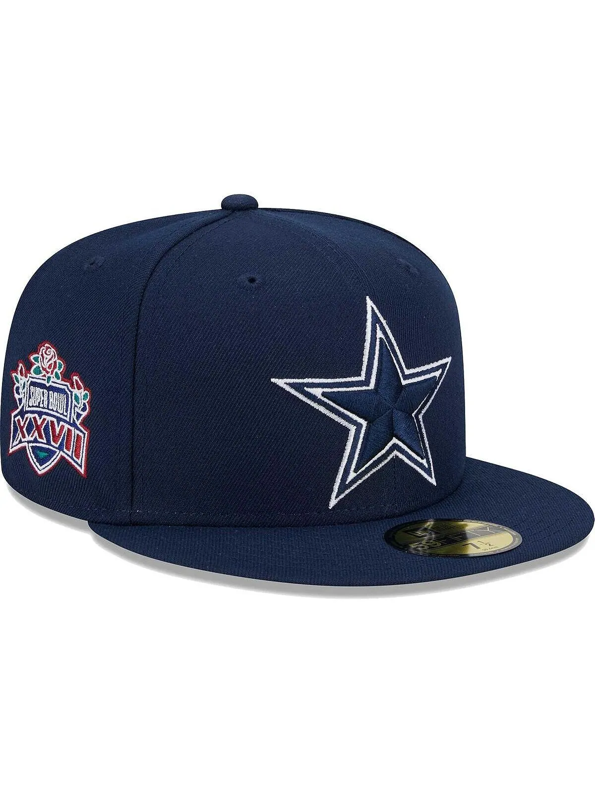 Мужская темно-синяя шляпа с основной нашивкой Dallas Cowboys 59FIFTY. New Era — изображение 1 из 4, темно-синий