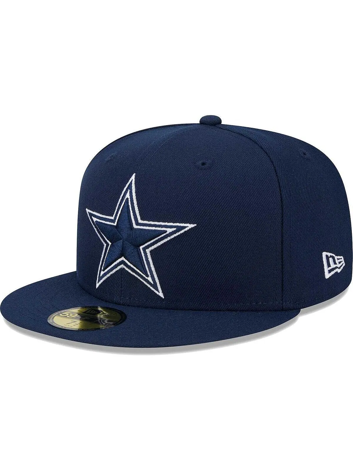 Мужская темно-синяя шляпа с основной нашивкой Dallas Cowboys 59FIFTY. New Era — изображение 3 из 4, темно-синий