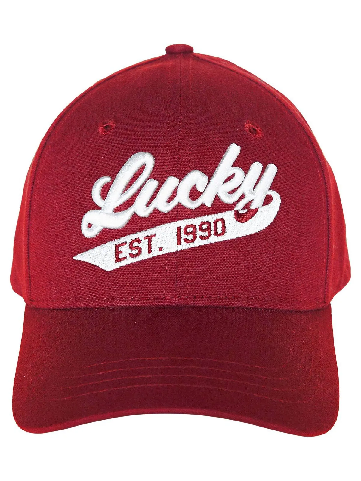 Шляпа папы Lucky 1990 с вышивкой Lucky Brand — изображение 2 из 3, красный