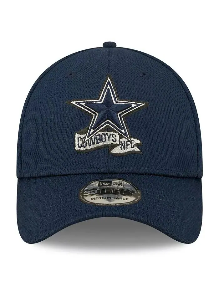 Мужская темно-синяя кепка Dallas Cowboys 2022 Sideline 39THIRTY Coaches Flex Hat New Era — изображение 3 из 3