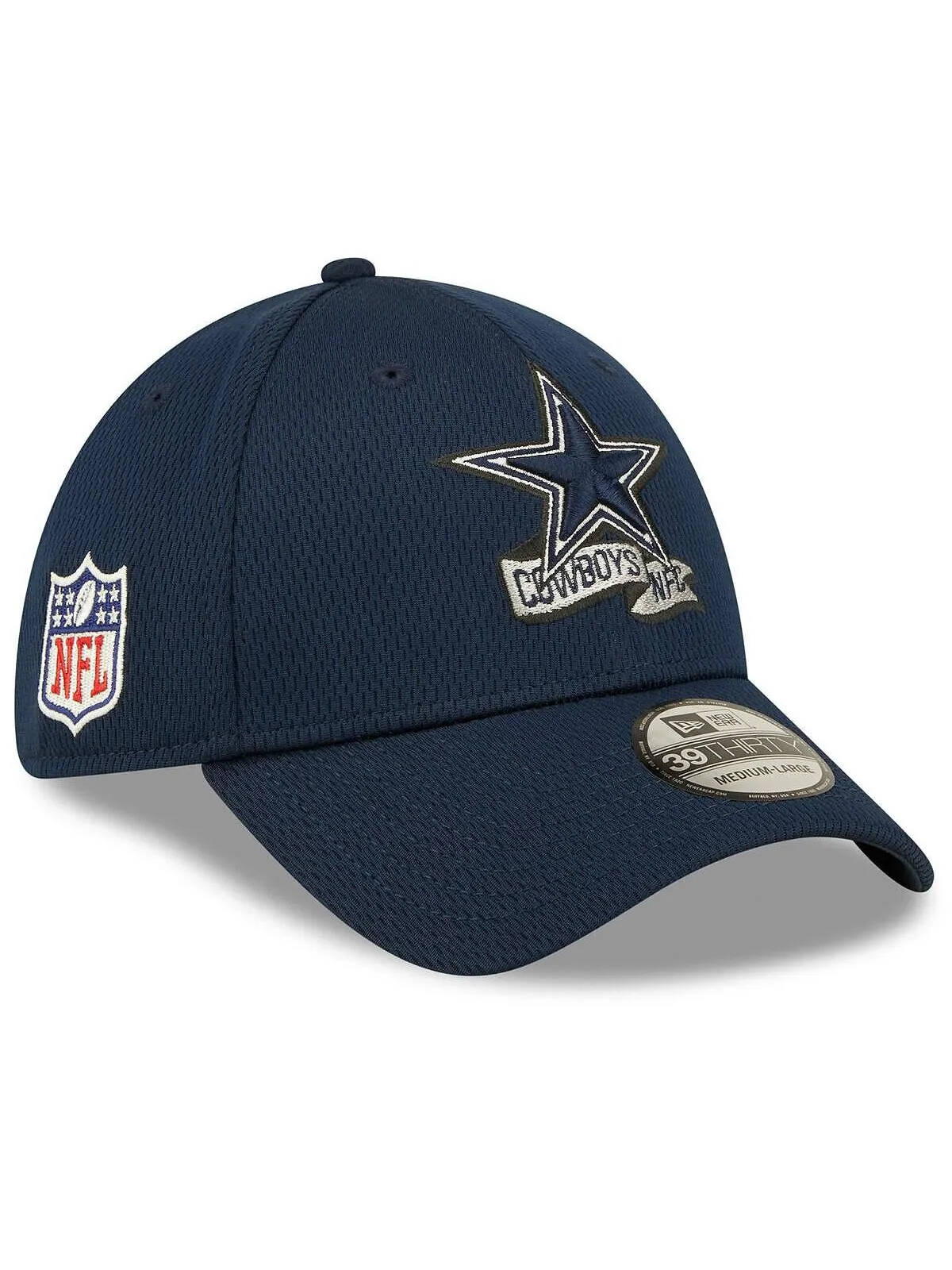 Мужская темно-синяя кепка Dallas Cowboys 2022 Sideline 39THIRTY Coaches Flex Hat New Era