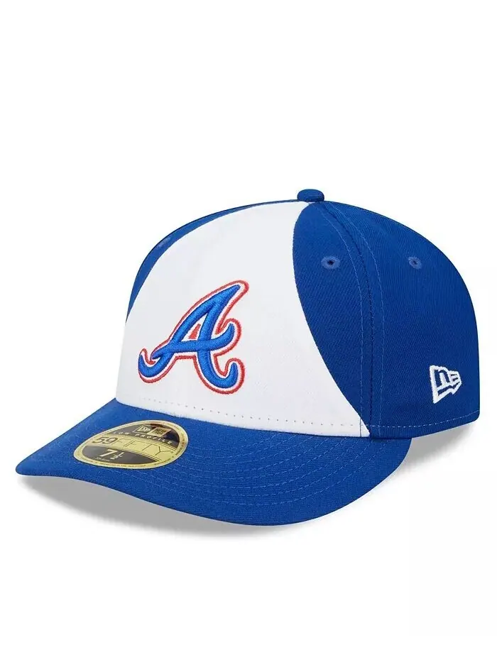 Мужская белая и королевская приталенная шляпа Atlanta Braves 2023 City Connect Low Profile 59FIFTY