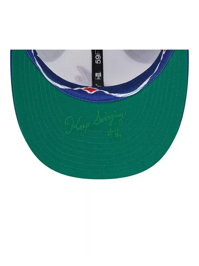 Мужская белая и королевская приталенная шляпа Atlanta Braves 2023 City Connect Low Profile 59FIFTY — изображение 5 из 5