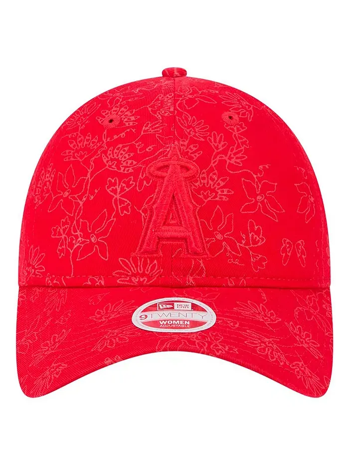 Женская регулируемая бейсболка 9TWENTY Los Angeles Angels в красном тоне с цветочным принтом New Era — изображение 2 из 5