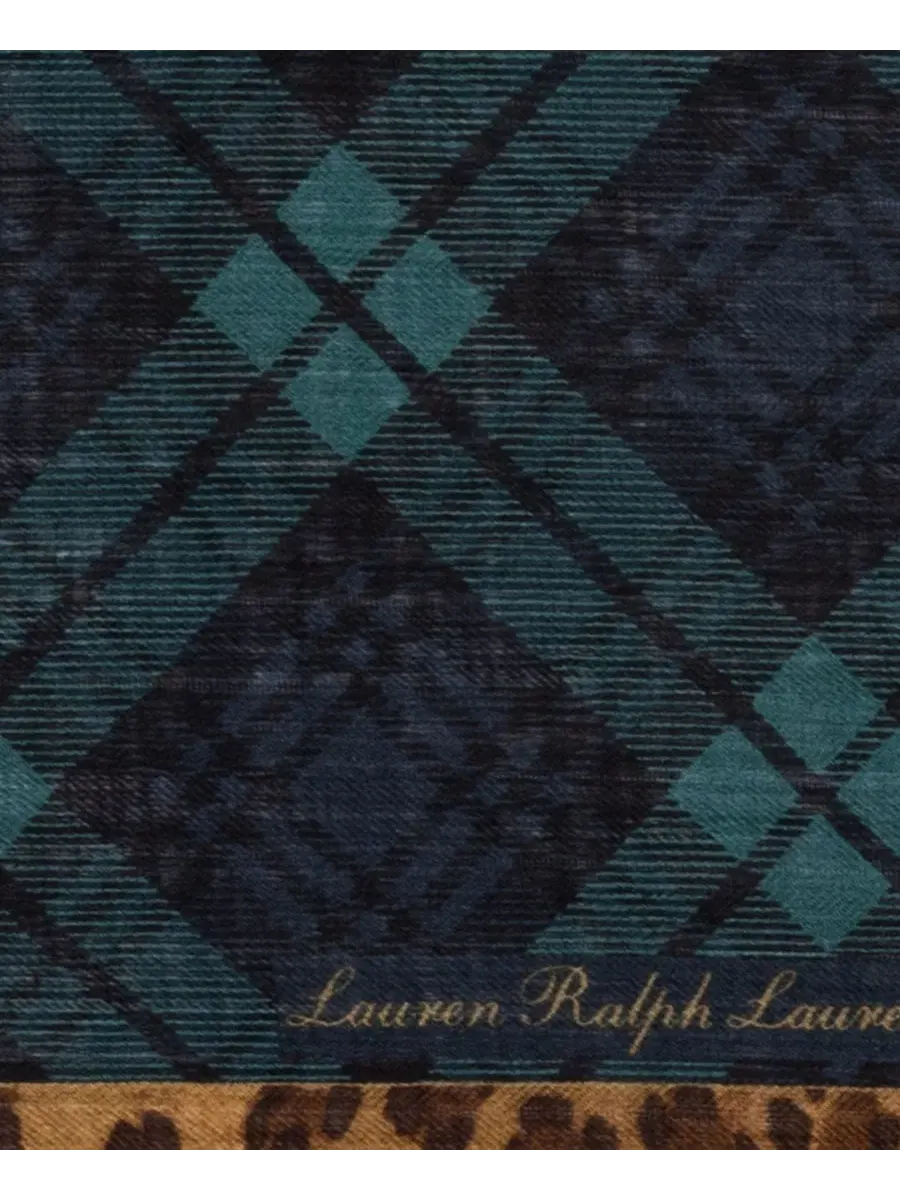 Платок квадратный с принтом Plaid Animal Lauren Ralph Lauren, Blackwatch — изображение 4 из 4