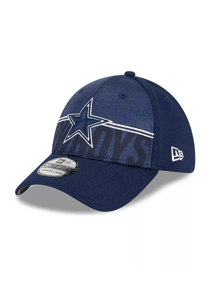 Мужская темно-синяя кепка Flex Fit Dallas Cowboys 2023 NFL Training Camp 39THIRTY New Era