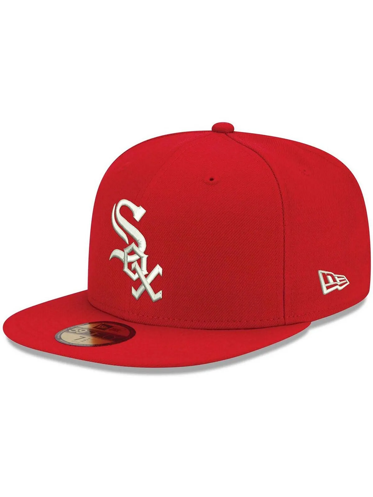 Мужская красная кепка Chicago White Sox Logo белая 59FIFTY приталенная шляпа New Era — изображение 1 из 4, красный