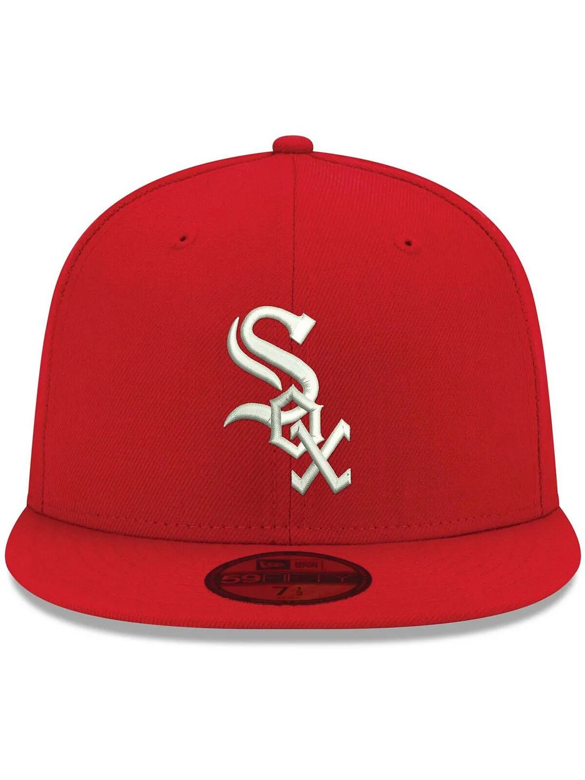 Мужская красная кепка Chicago White Sox Logo белая 59FIFTY приталенная шляпа New Era — изображение 2 из 4, красный