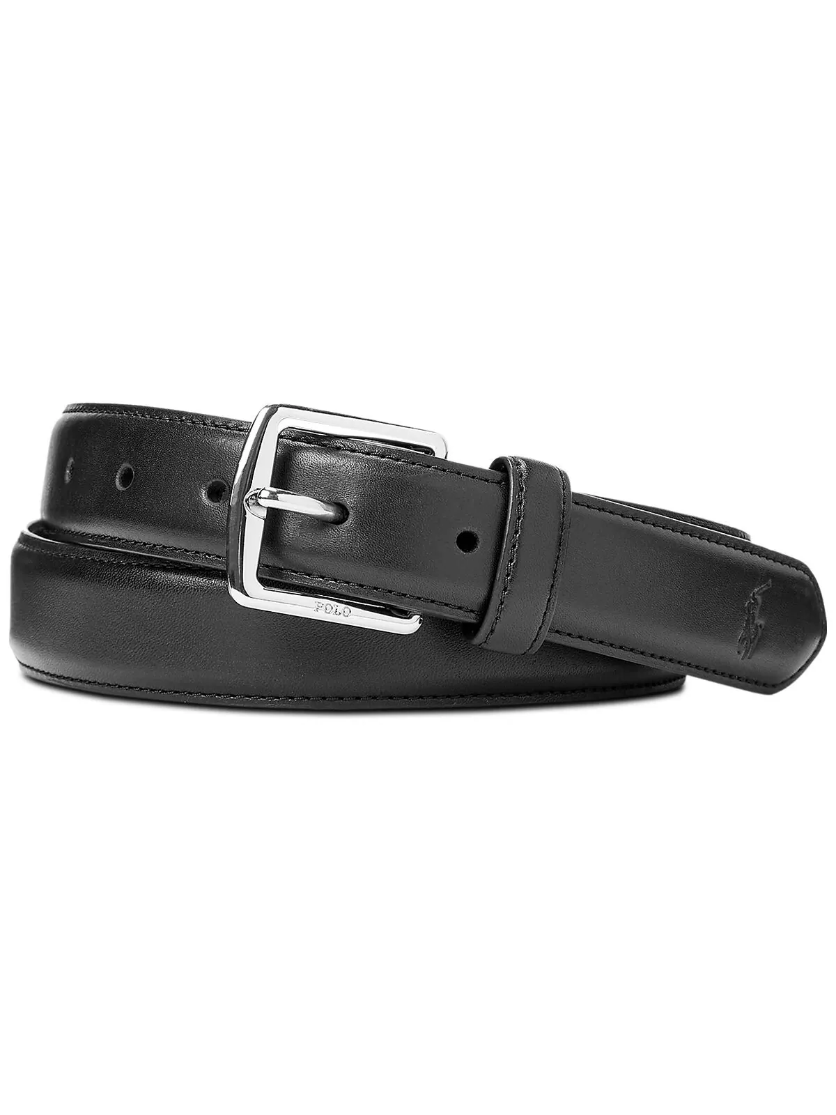 Мужской классический ремень из натуральной кожи Polo Ralph Lauren — изображение 2 из 2, черный