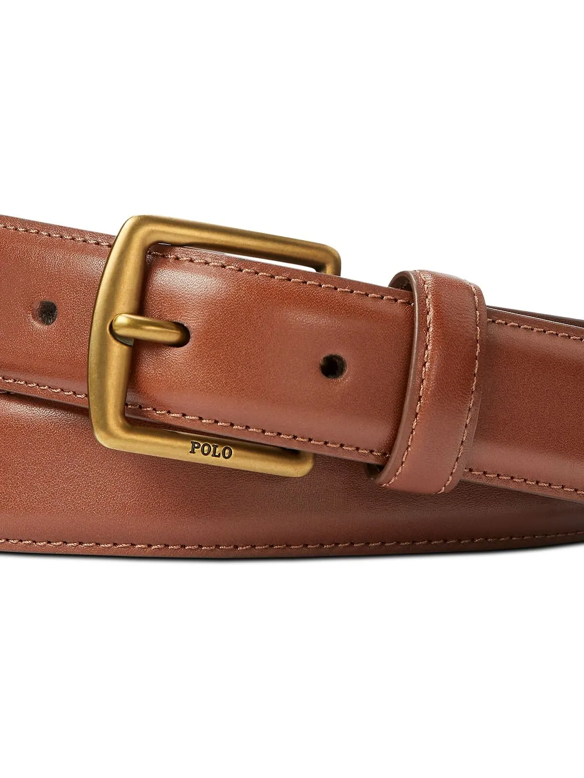Мужской классический ремень из натуральной кожи Polo Ralph Lauren — изображение 2 из 2, коричневый