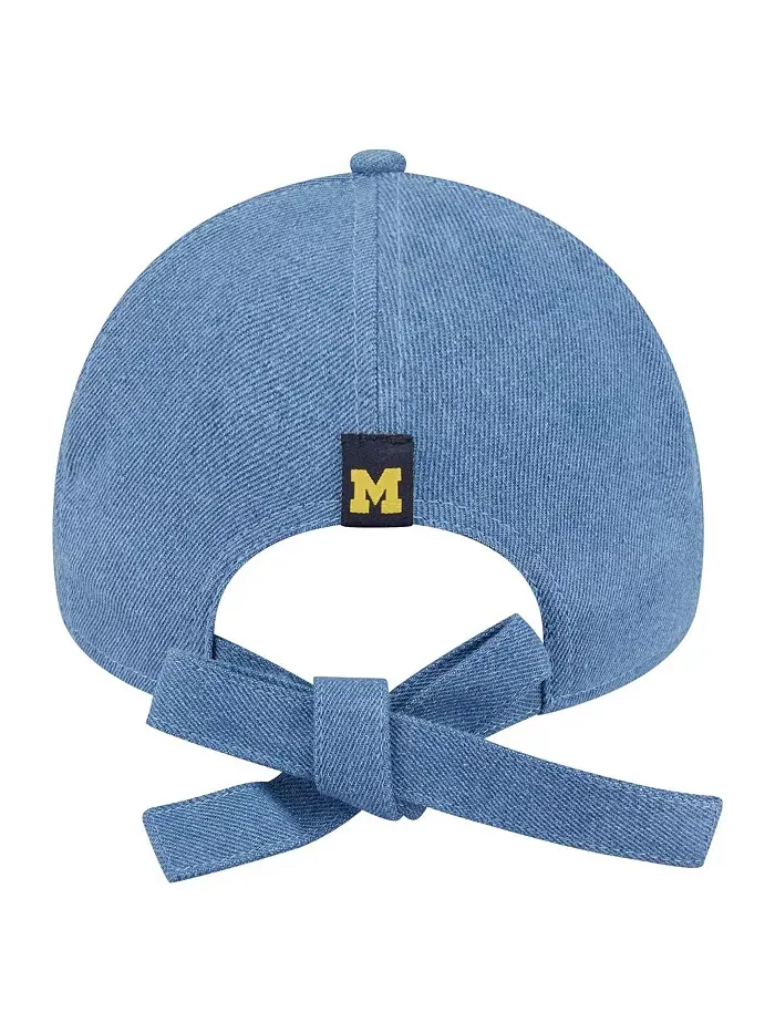 Женская джинсовая бейсболка Michigan Wolverines A-Frame 9FORTY с регулируемой застежкой New Era — изображение 4 из 4