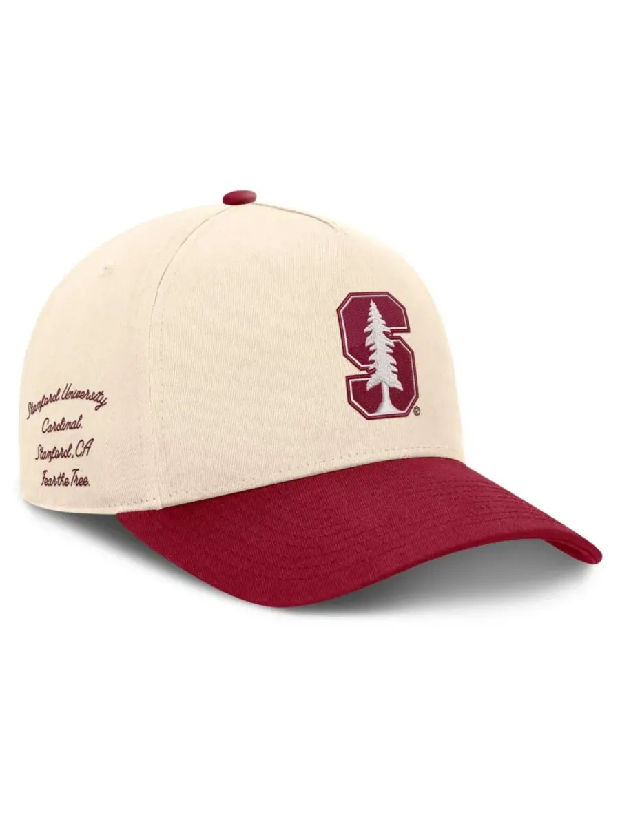 Кепка с вышивкой Stanford Cardinal Campus Prep Rise Nike, Natural Cardinal — изображение 3 из 4