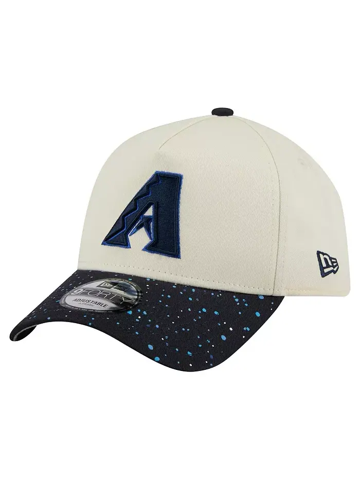 Мужская кремовая кепка Arizona Diamondbacks Speckle A-Frame 9FORTY Adjustable New Era