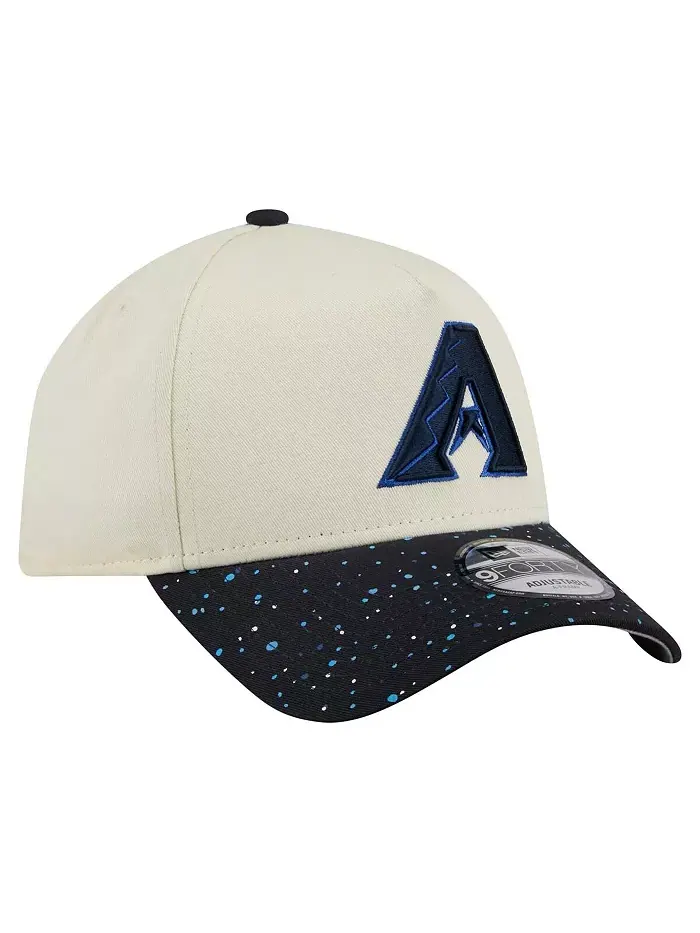 Мужская кремовая кепка Arizona Diamondbacks Speckle A-Frame 9FORTY Adjustable New Era — изображение 3 из 5