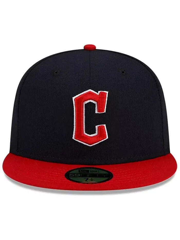 Мужская темно-синяя, красная приталенная шляпа Cleveland Guardians Authentic Collection On-Field — изображение 2 из 7