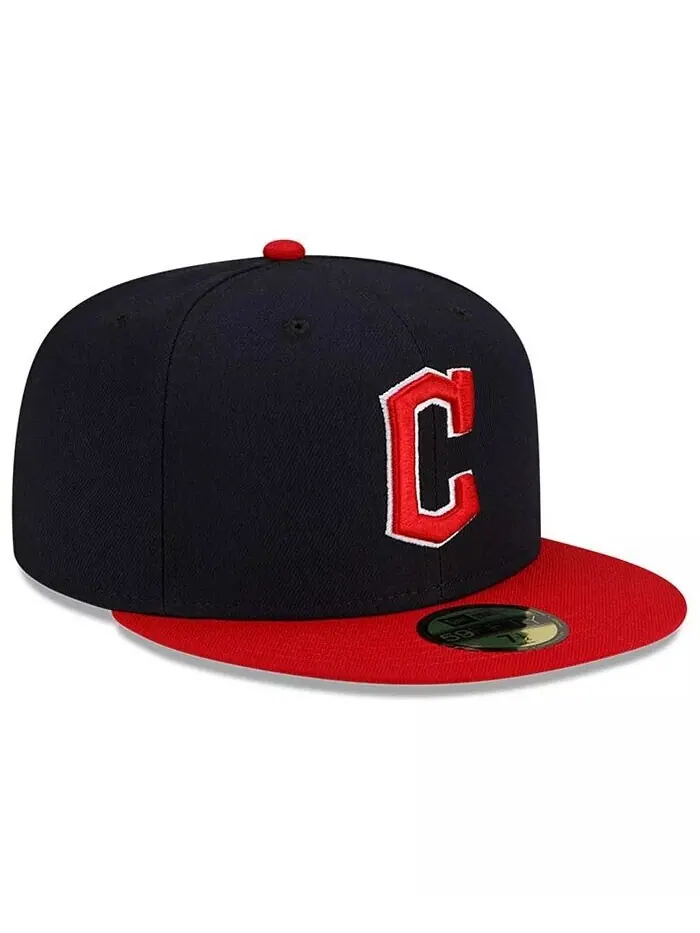 Мужская темно-синяя, красная приталенная шляпа Cleveland Guardians Authentic Collection On-Field — изображение 3 из 7