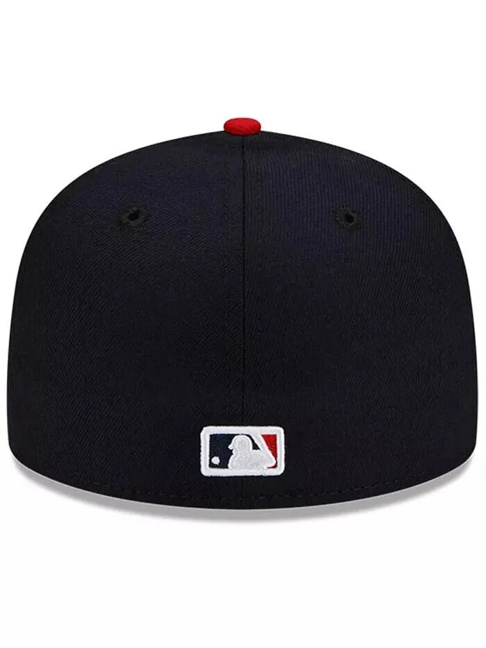 Мужская темно-синяя, красная приталенная шляпа Cleveland Guardians Authentic Collection On-Field — изображение 4 из 7