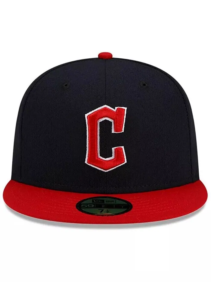 Мужская темно-синяя, красная приталенная шляпа Cleveland Guardians Authentic Collection On-Field — изображение 6 из 7