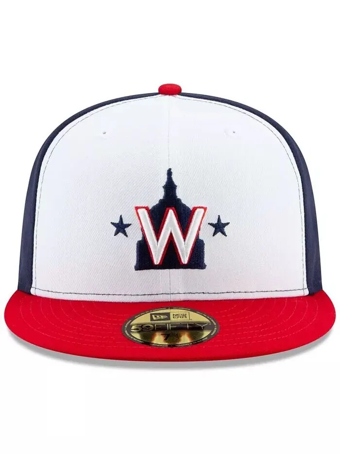 Мужская белая бейсболка Washington Nationals Alternate 2 2020 Authentic Collection On-Field 59FIFTY — изображение 4 из 4