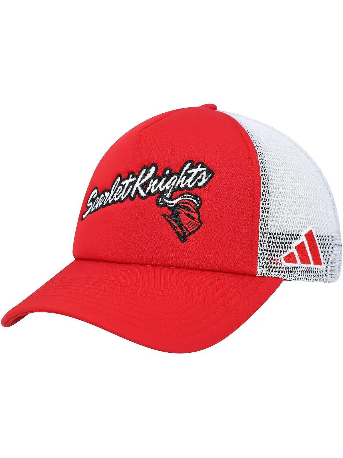 Мужская кепка Scarlet Rutgers Scarlet Knights Script Trucker Snapback adidas