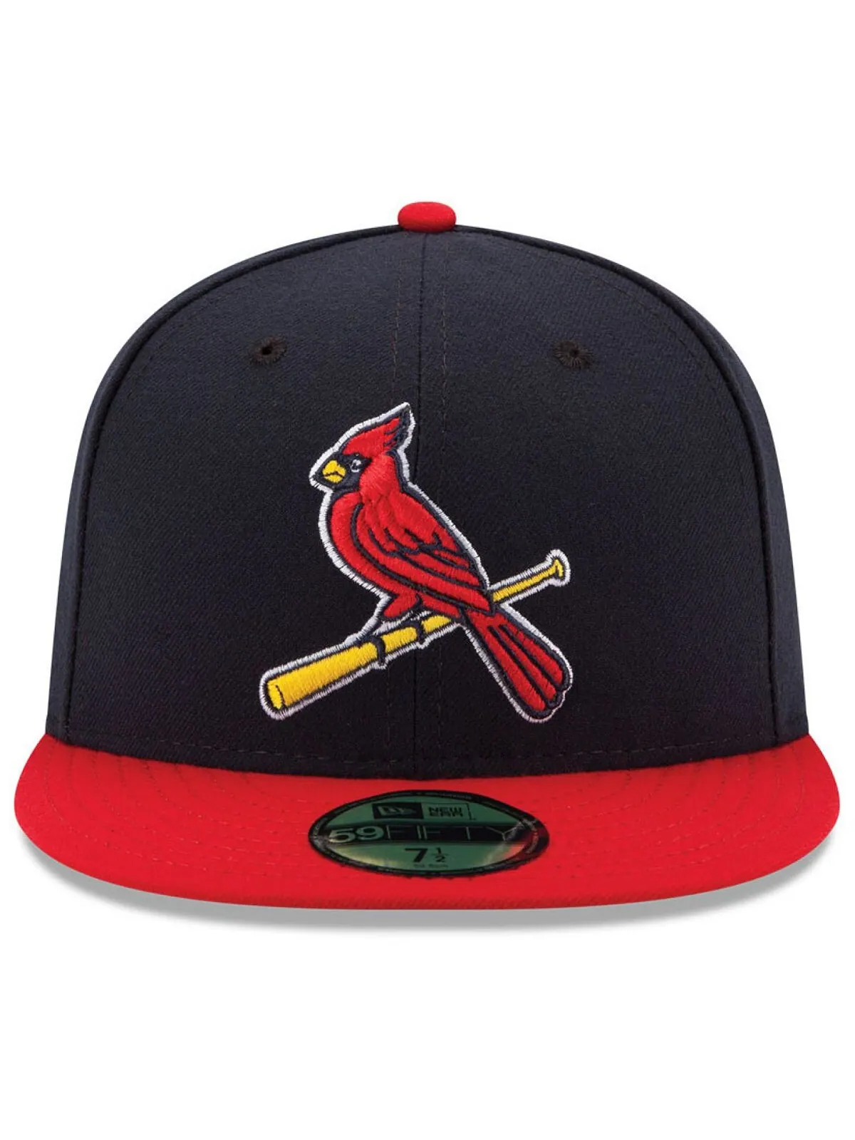 Кепка приталенного кроя St. Louis Cardinals Authentic Collection 59FIFTY New Era — изображение 2 из 4, темно-синий/красный