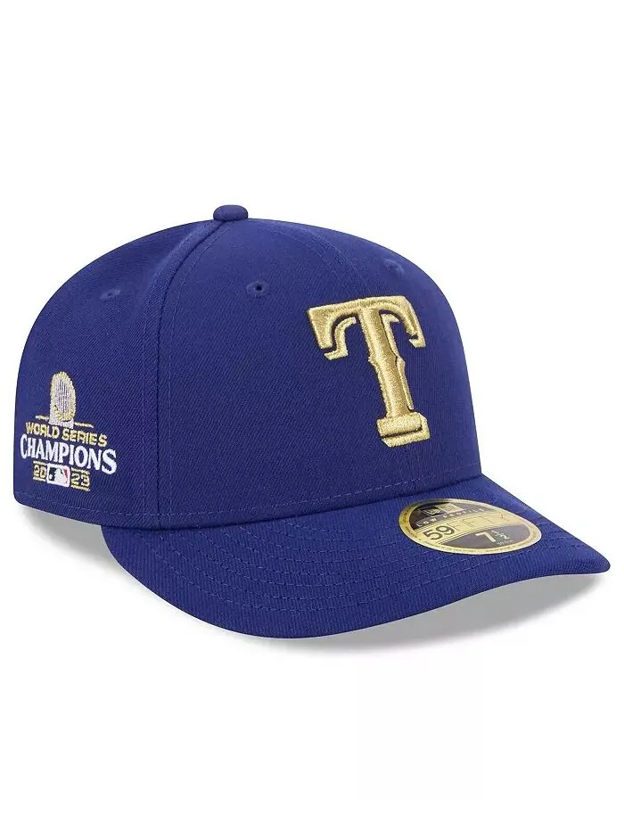 Мужская кепка Royal Texas Rangers 2024 Gold Collection Low Profile 59FIFTY Fitted New Era