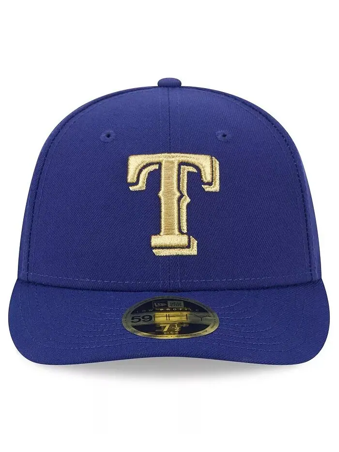 Мужская кепка Royal Texas Rangers 2024 Gold Collection Low Profile 59FIFTY Fitted New Era — изображение 2 из 4