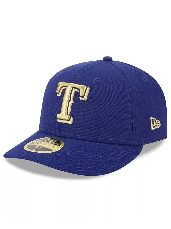 Мужская кепка Royal Texas Rangers 2024 Gold Collection Low Profile 59FIFTY Fitted New Era — изображение 4 из 4