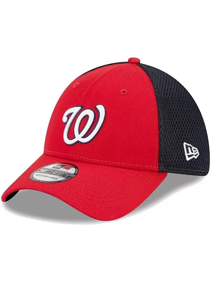 Мужская красная гибкая кепка Washington Nationals Team Neo 39THIRTY New Era
