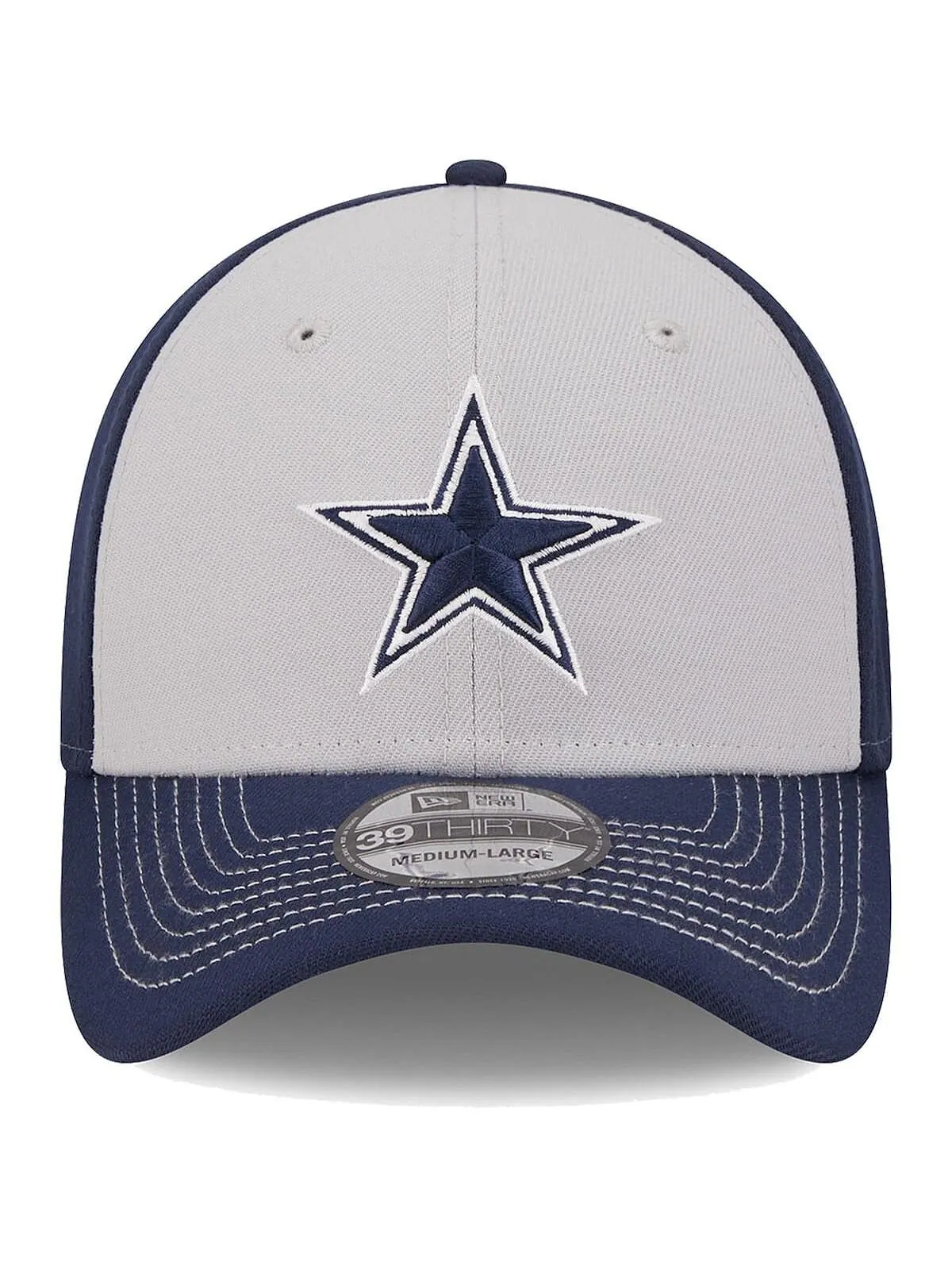 Мужская серая основная шляпа Dallas Cowboys 39THIRTY Flex Hat New Era — изображение 2 из 4, серый
