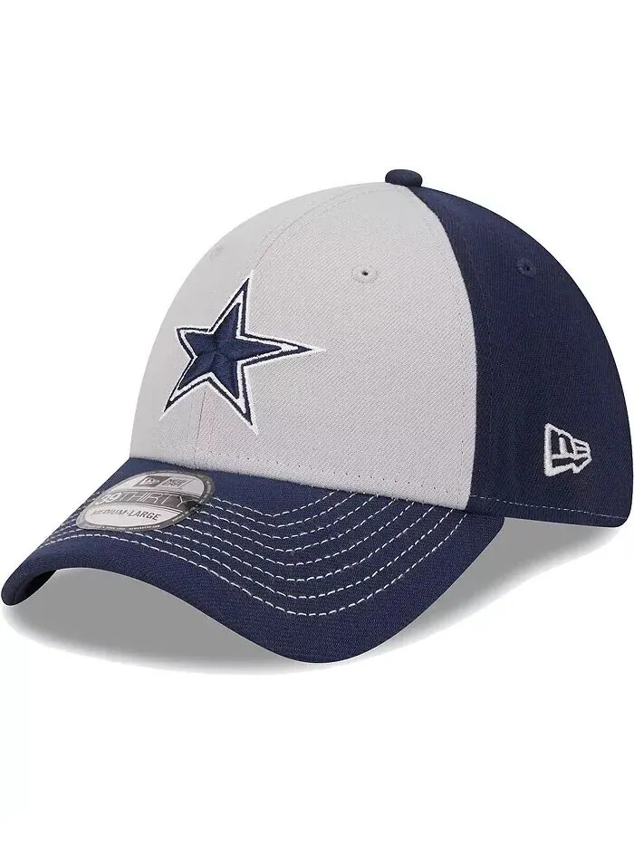 Мужская серая основная шляпа Dallas Cowboys 39THIRTY Flex Hat New Era