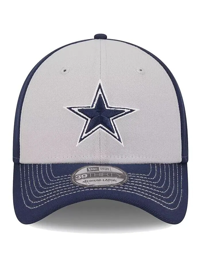 Мужская серая основная шляпа Dallas Cowboys 39THIRTY Flex Hat New Era — изображение 2 из 4