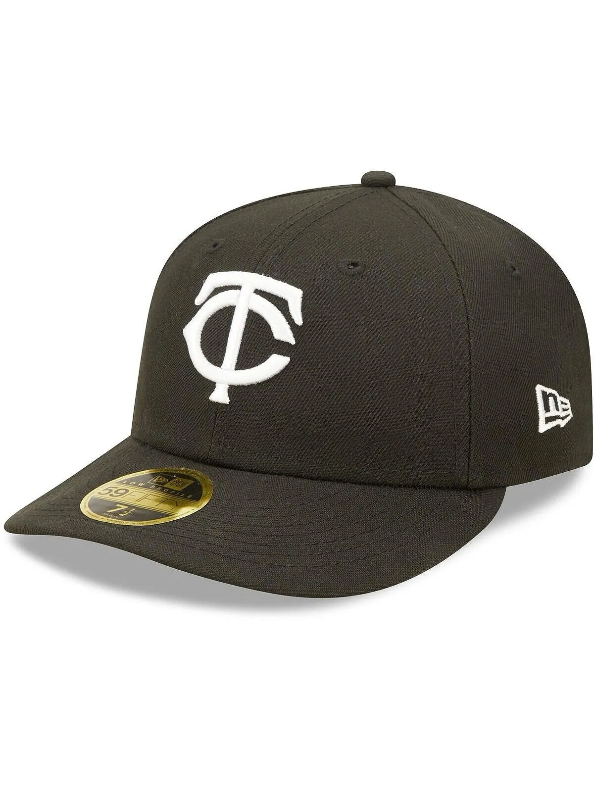 Мужская низкопрофильная шляпа Minnesota Twins черно-белая приталенная 59FIFTY New Era