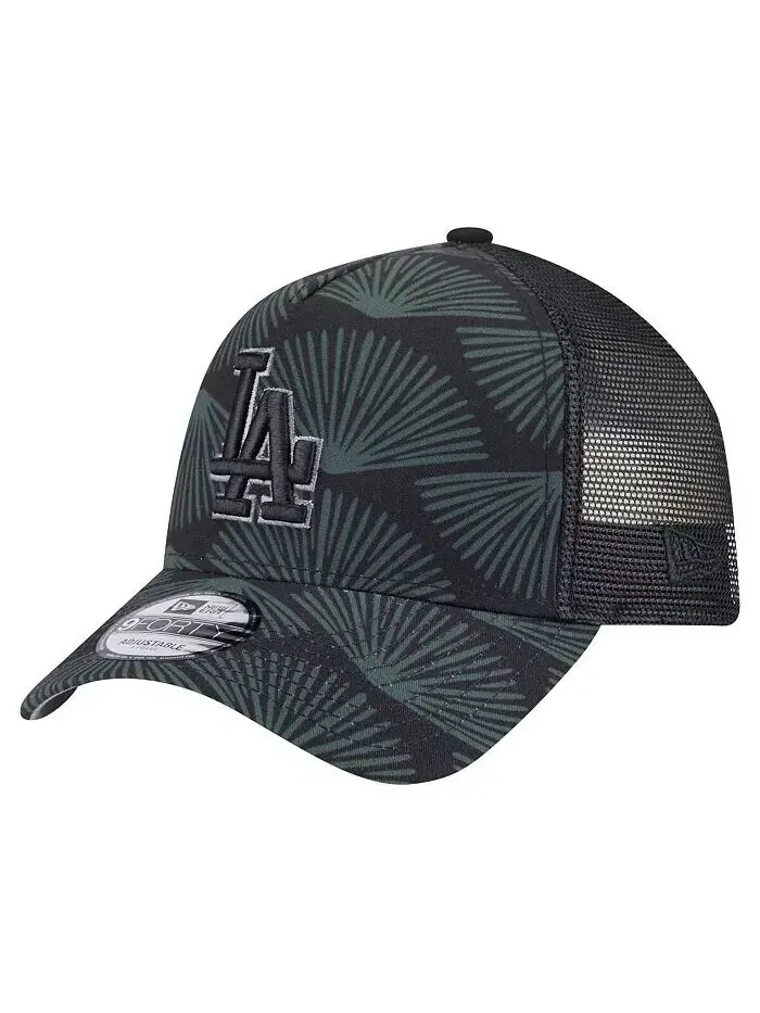 Мужская черная кепка Los Angeles Dodgers 9FORTY A-Frame Trucker Adjustable New Era