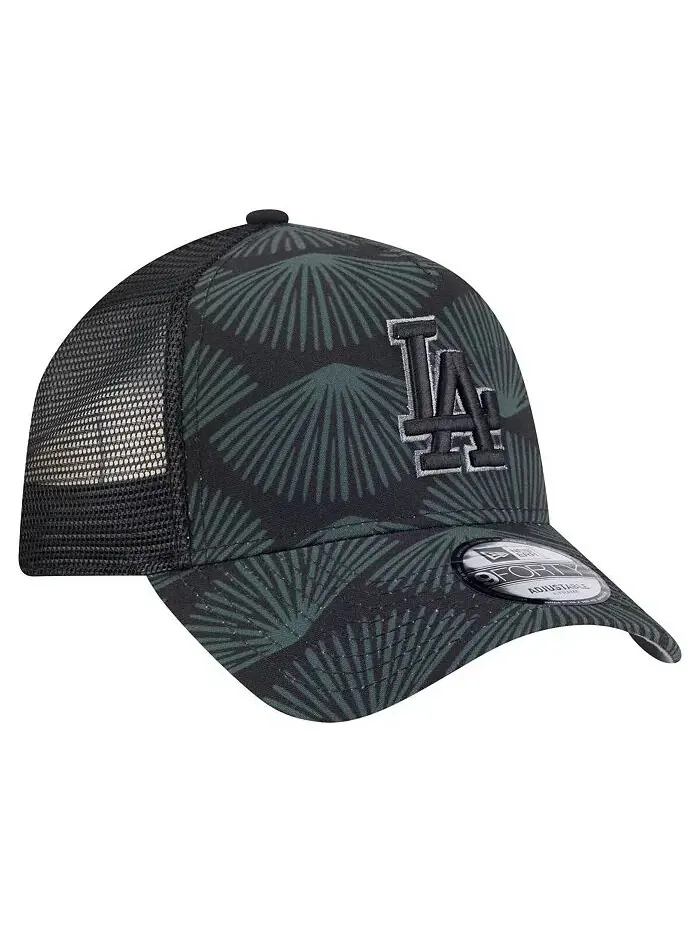 Мужская черная кепка Los Angeles Dodgers 9FORTY A-Frame Trucker Adjustable New Era — изображение 5 из 5