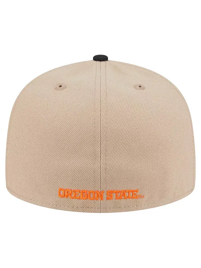 Мужская хаки Oregon State Beavers двухцветная 59FIFTY шапка fitted New Era — изображение 2 из 4