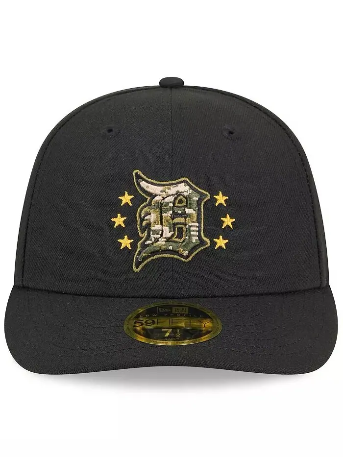 Мужская черная кепка Detroit Tigers 2024 Armed Forces Day Low Profile 59FIFTY Fitted New Era — изображение 3 из 4