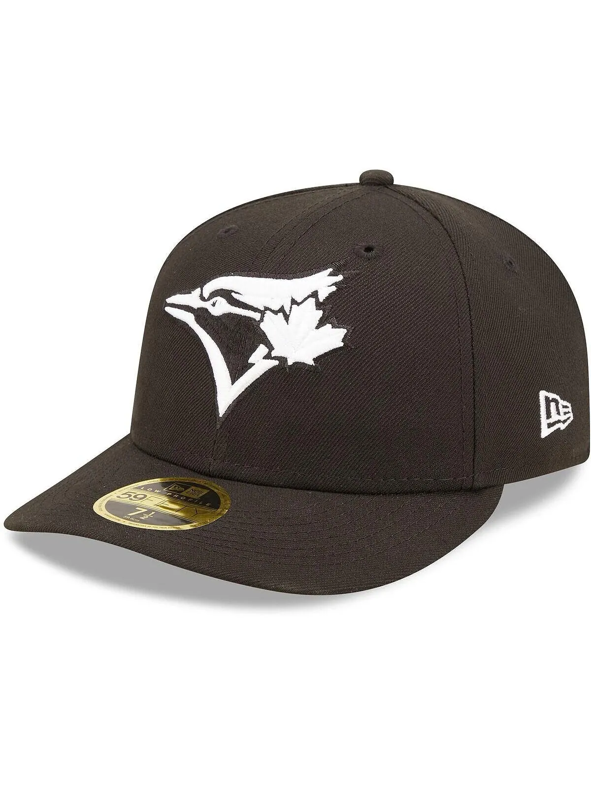 Мужская приталенная шляпа Toronto Blue Jays черно-белая с низким профилем 59FIFTY New Era — изображение 1 из 4, черный
