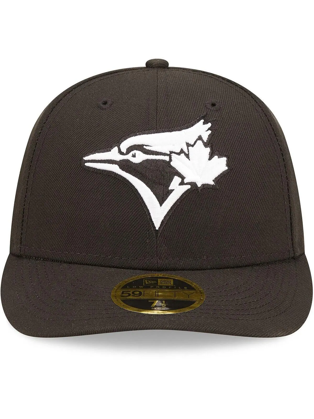 Мужская приталенная шляпа Toronto Blue Jays черно-белая с низким профилем 59FIFTY New Era — изображение 4 из 4, черный