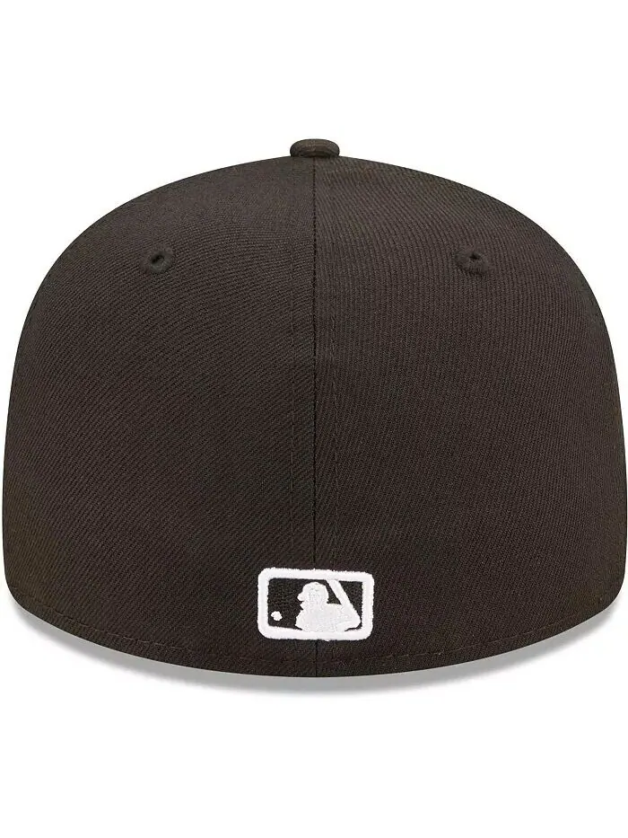 Мужская приталенная шляпа Toronto Blue Jays черно-белая с низким профилем 59FIFTY New Era — изображение 2 из 4