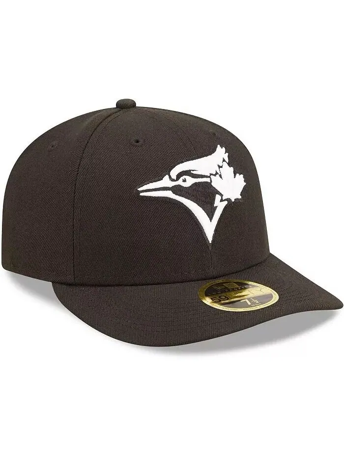 Мужская приталенная шляпа Toronto Blue Jays черно-белая с низким профилем 59FIFTY New Era — изображение 3 из 4