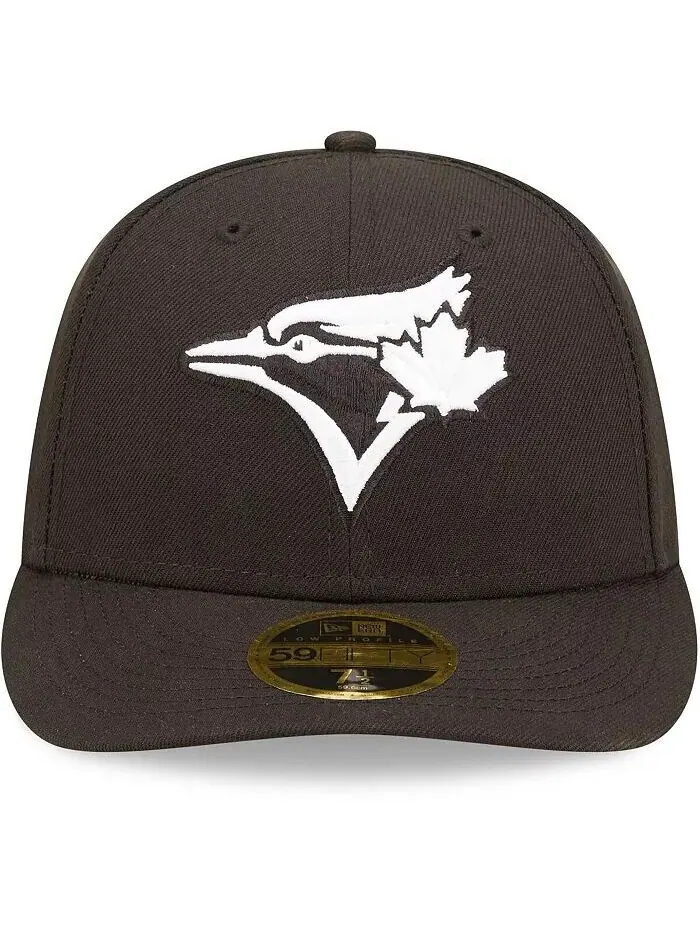 Мужская приталенная шляпа Toronto Blue Jays черно-белая с низким профилем 59FIFTY New Era — изображение 4 из 4