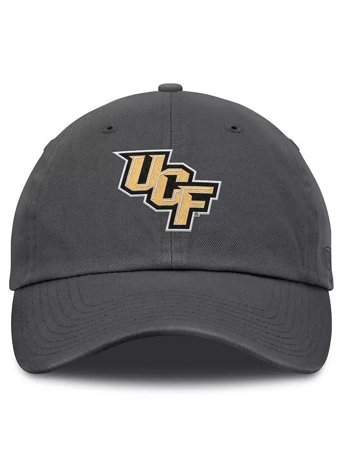 Мужская кепка Heather Charcoal UCF Knights Team Logo Washed Adjustable Hat Top of the World — изображение 3 из 4