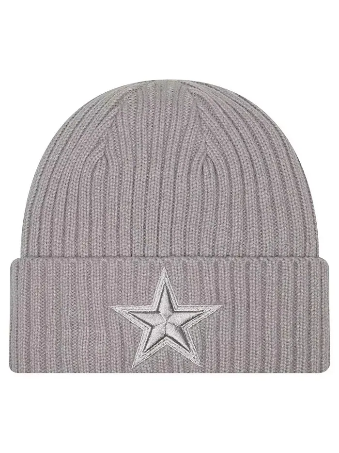 Детская вязаная шапка с отворотом Dallas Cowboys Tonal Color Pack серого цвета New Era